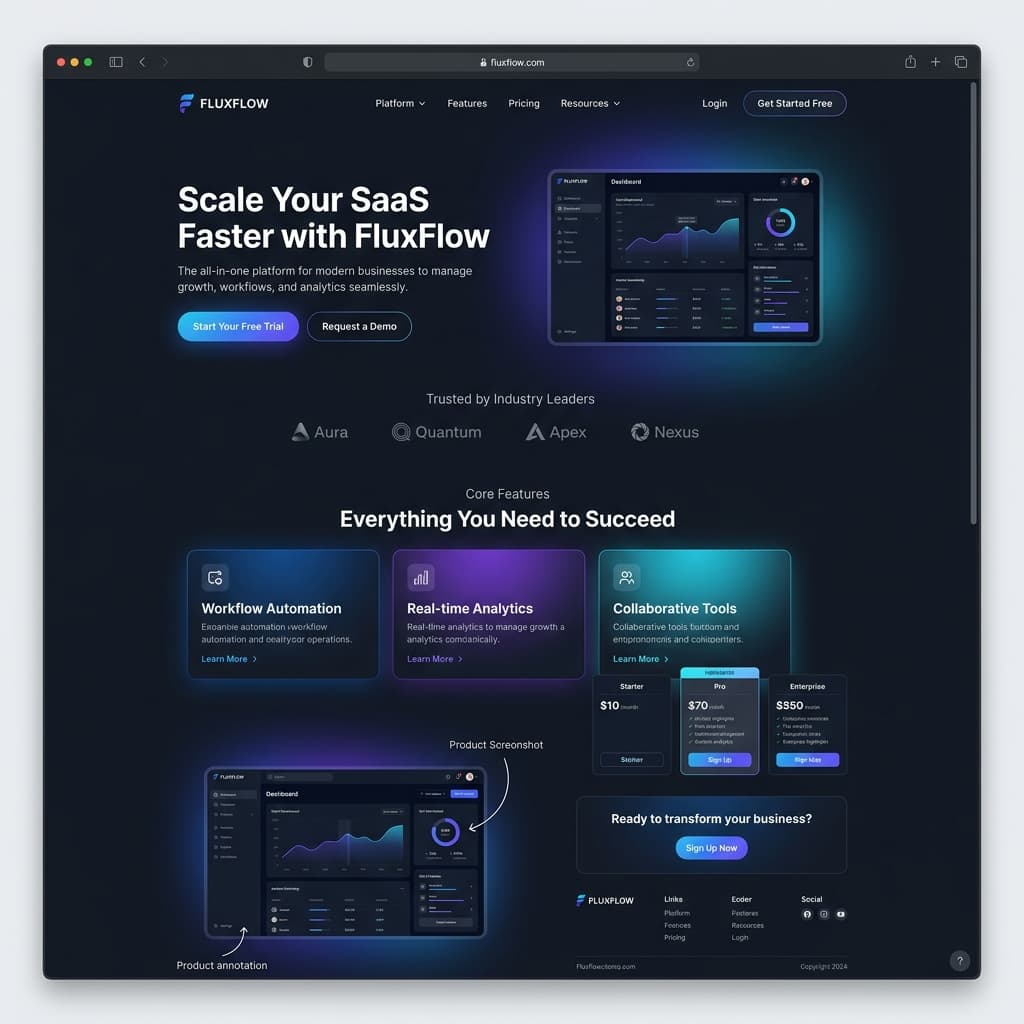 SaaS Landing Page Templates