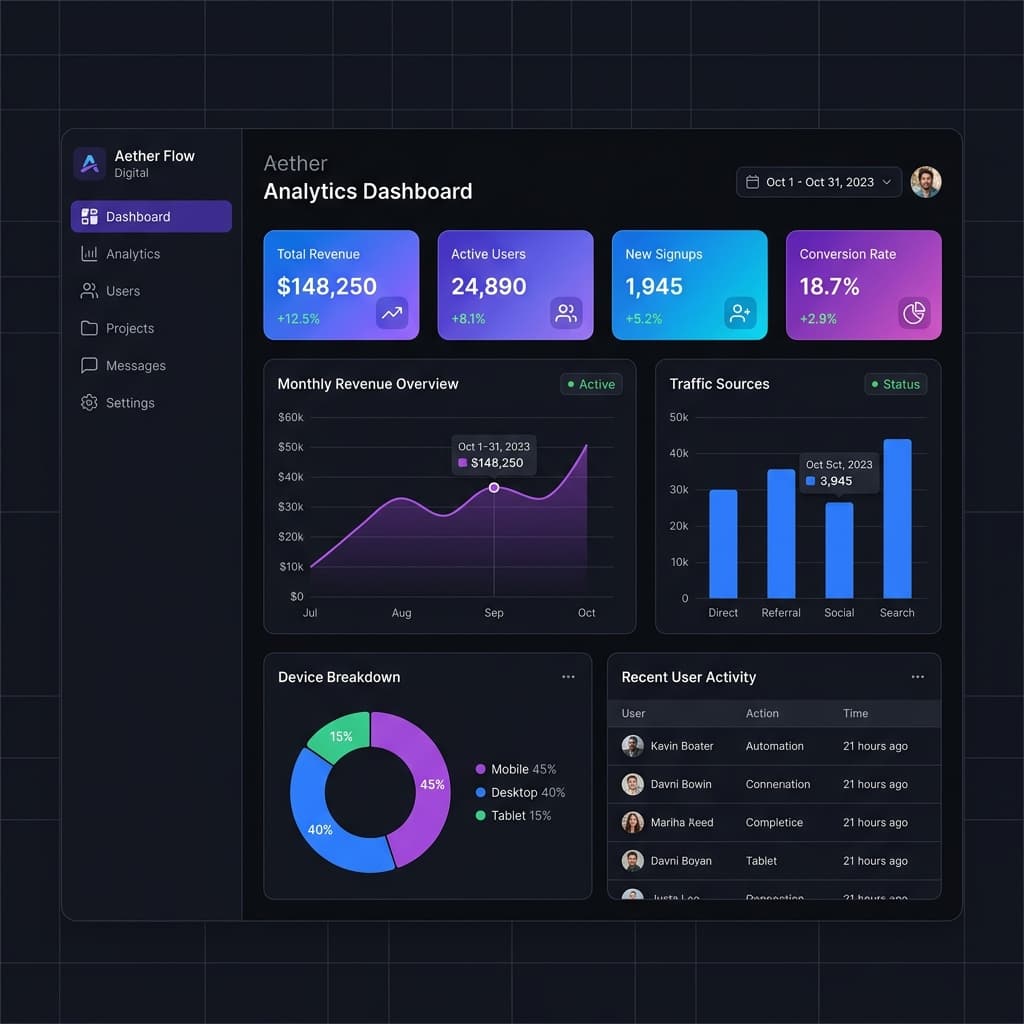 React Admin Dashboard Pro